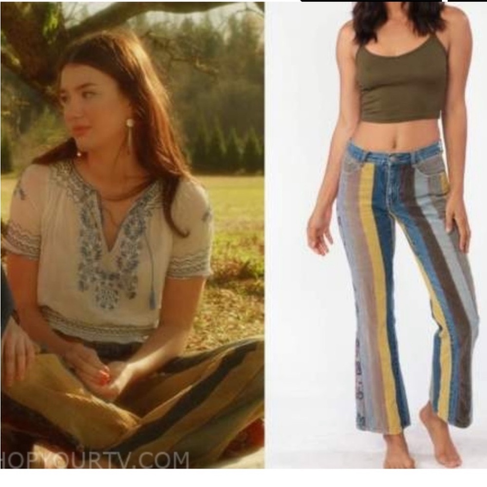 No Boundaries Stripe Patch Corduroy Jeans